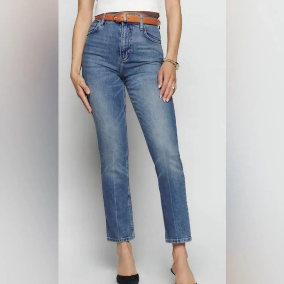 NWT Liza Ultra High Rise Straight Jeans Malta Blue Size 28 - Picture 1 of 8